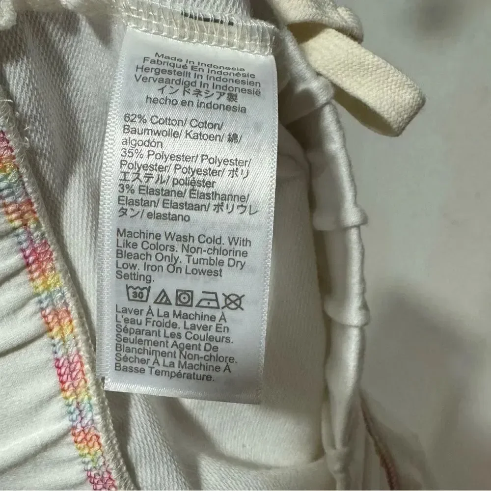 J.Crew Lounge Drawstring Sweatpant Pants with rainbow stitching